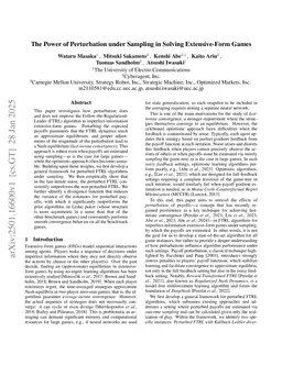 On the Power of Perturbation under Sampling in Solving Extensive-Form Games