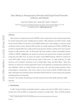 Data Mining in Transportation Networks with Graph Neural Networks: A Review and Outlook