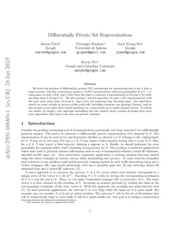 Differentially Private Set Representations
