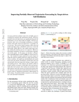Improving Partially Observed Trajectories Forecasting by Target-driven Self-Distillation