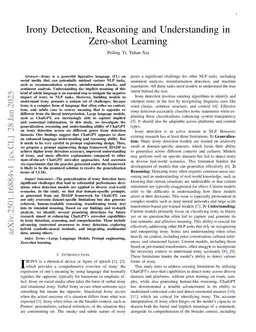 Irony Detection, Reasoning and Understanding in Zero-shot Learning