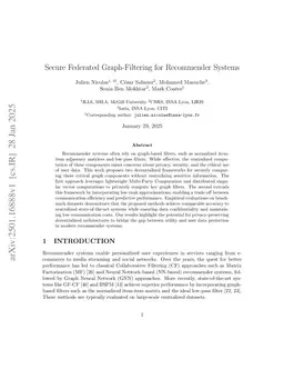Secure Federated Graph-Filtering for Recommender Systems