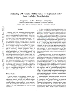 Modulating CNN Features with Pre-Trained ViT Representations for Open-Vocabulary Object Detection