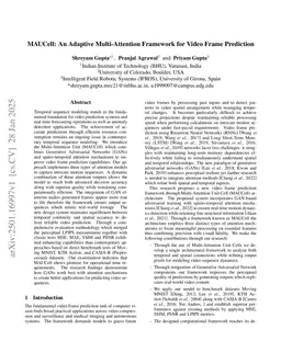 MAUCell: An Adaptive Multi-Attention Framework for Video Frame Prediction