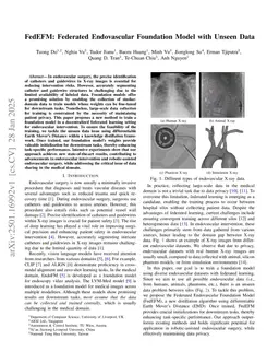FedEFM: Federated Endovascular Foundation Model with Unseen Data