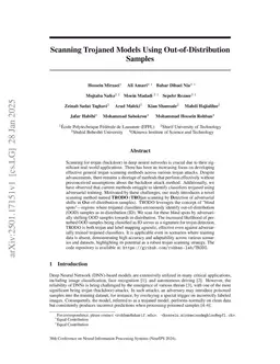 Scanning Trojaned Models Using Out-of-Distribution Samples