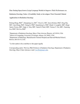 Fine-Tuning Open-Source Large Language Models to Improve Their Performance on Radiation Oncology Tasks: A Feasibility Study to Investigate Their Potential Clinical Applications in Radiation Oncology