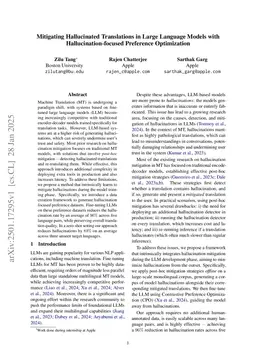 Mitigating Hallucinated Translations in Large Language Models with Hallucination-focused Preference Optimization