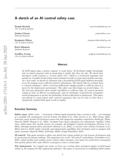 A sketch of an AI control safety case