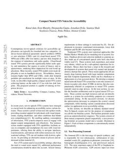 Compact Neural TTS Voices for Accessibility