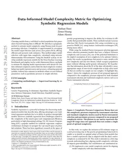 Data-Informed Model Complexity Metric for Optimizing Symbolic Regression Models