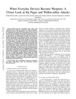 When Everyday Devices Become Weapons: A Closer Look at the Pager and Walkie-talkie Attacks