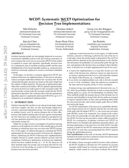 WCDT: Systematic WCET Optimization for Decision Tree Implementations