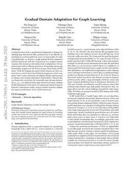 Gradual Domain Adaptation for Graph Learning