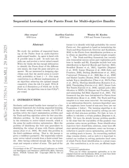 Sequential Learning of the Pareto Front for Multi-objective Bandits