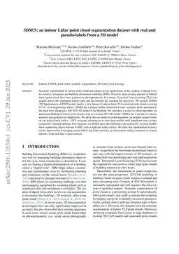 3DSES: an indoor Lidar point cloud segmentation dataset with real and pseudo-labels from a 3D model