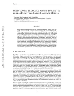 Query-Aware Learnable Graph Pooling Tokens as Prompt for Large Language Models