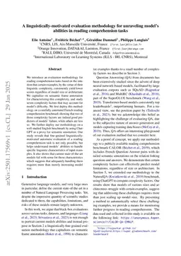 A linguistically-motivated evaluation methodology for unraveling model's abilities in reading comprehension tasks