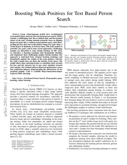 Boosting Weak Positives for Text Based Person Search