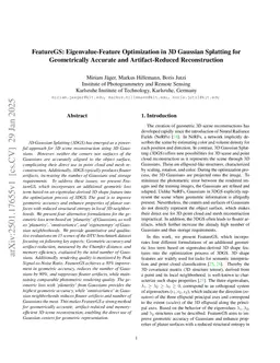 FeatureGS: Eigenvalue-Feature Optimization in 3D Gaussian Splatting for Geometrically Accurate and Artifact-Reduced Reconstruction