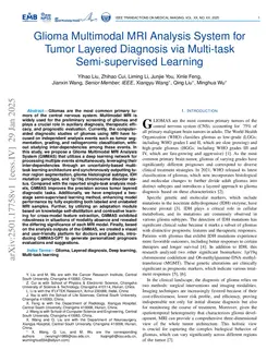 Glioma Multimodal MRI Analysis System for Tumor Layered Diagnosis via Multi-task Semi-supervised Learning