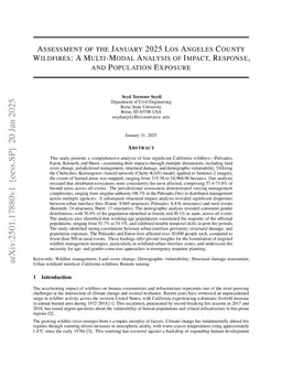 Assessment of the January 2025 Los Angeles County wildfires: A multi-modal analysis of impact, response, and population exposure