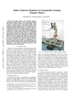 Online Trajectory Replanner for Dynamically Grasping Irregular Objects