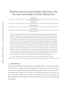 Reinforcement-Learning Portfolio Allocation with Dynamic Embedding of Market Information