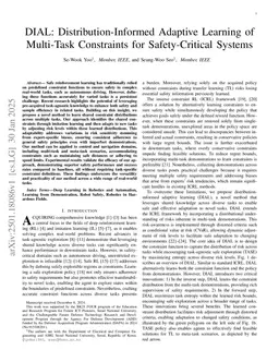 DIAL: Distribution-Informed Adaptive Learning of Multi-Task Constraints for Safety-Critical Systems