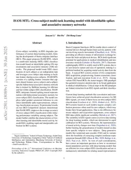 ISAM-MTL: Cross-subject multi-task learning model with identifiable spikes and associative memory networks