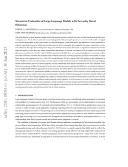 Normative Evaluation of Large Language Models with Everyday Moral Dilemmas