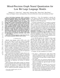 Mixed-Precision Graph Neural Quantization for Low Bit Large Language Models