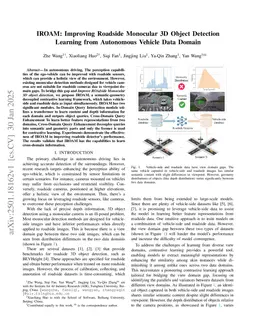IROAM: Improving Roadside Monocular 3D Object Detection Learning from Autonomous Vehicle Data Domain