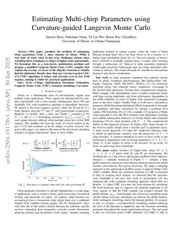 Estimating Multi-chirp Parameters using Curvature-guided Langevin Monte Carlo