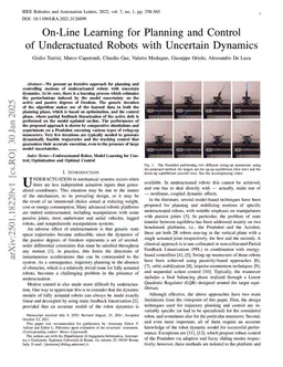 On-Line Learning for Planning and Control of Underactuated Robots with Uncertain Dynamics