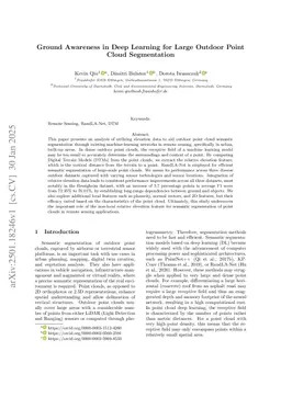 Ground Awareness in Deep Learning for Large Outdoor Point Cloud Segmentation