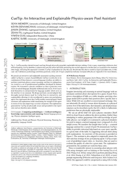 CueTip: An Interactive and Explainable Physics-aware Pool Assistant