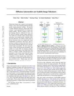 Diffusion Autoencoders are Scalable Image Tokenizers