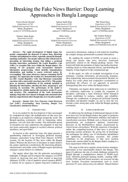 Breaking the Fake News Barrier: Deep Learning Approaches in Bangla Language