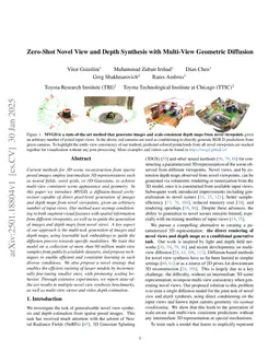 Zero-Shot Novel View and Depth Synthesis with Multi-View Geometric Diffusion
