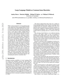 Large Language Models as Common-Sense Heuristics