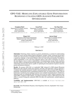 GPO-VAE: Modeling Explainable Gene Perturbation Responses utilizing GRN-Aligned Parameter Optimization