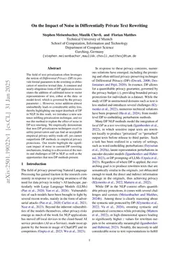 On the Impact of Noise in Differentially Private Text Rewriting