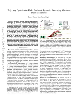Trajectory Optimization Under Stochastic Dynamics Leveraging Maximum Mean Discrepancy