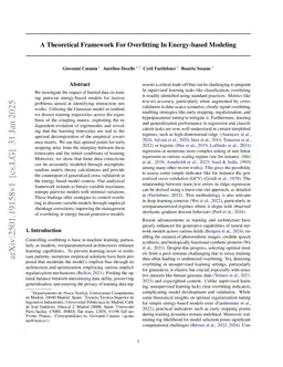A theoretical framework for overfitting in energy-based modeling