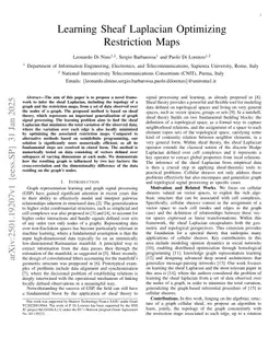 Learning Sheaf Laplacian Optimizing Restriction Maps