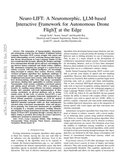Neuro-LIFT: A Neuromorphic, LLM-based Interactive Framework for Autonomous Drone FlighT at the Edge