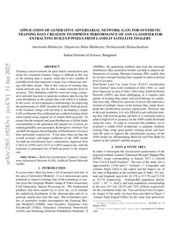 Application of Generative Adversarial Network (GAN) for Synthetic Training Data Creation to improve performance of ANN Classifier for extracting Built-Up pixels from Landsat Satellite Imagery