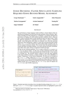Judge Decoding: Faster Speculative Sampling Requires Going Beyond Model Alignment