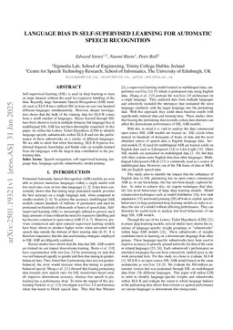 Language Bias in Self-Supervised Learning For Automatic Speech Recognition